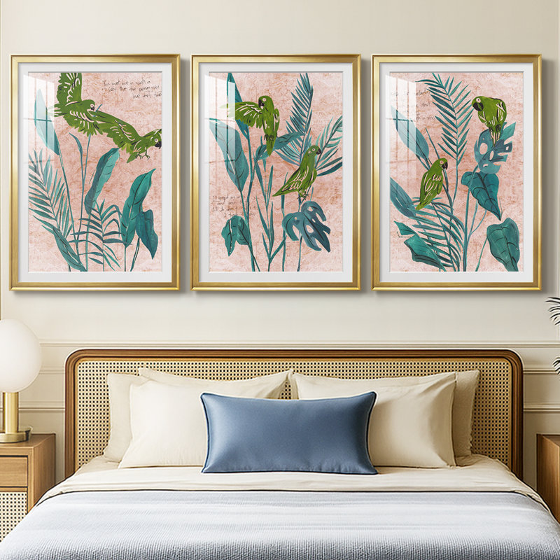 La chanson tropicale I - reproduction sur mesure encadrée de qualité supérieure - 3 pièces