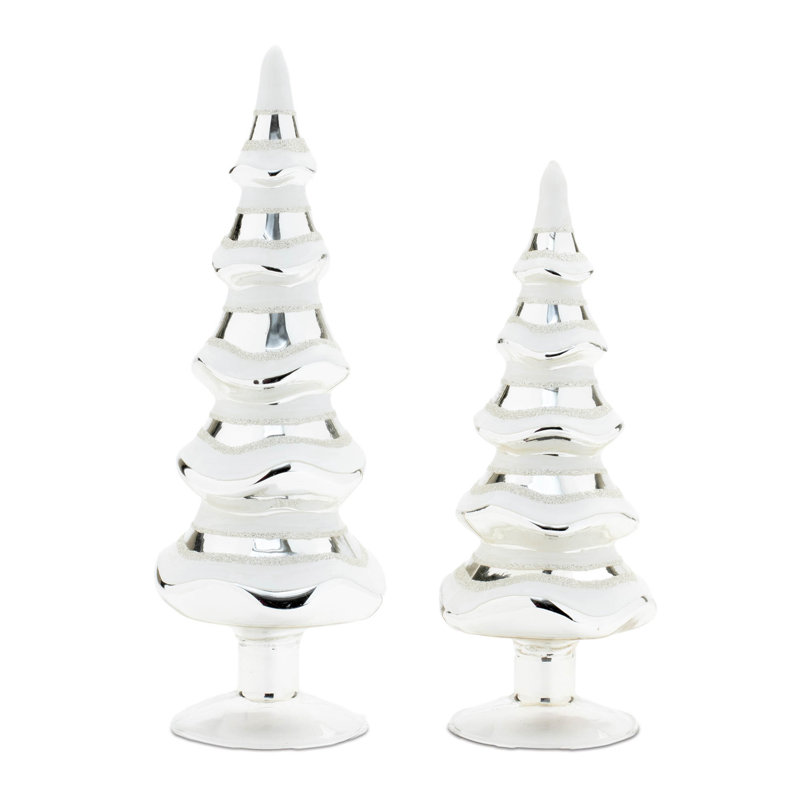 Snowy Glass Pine Tree