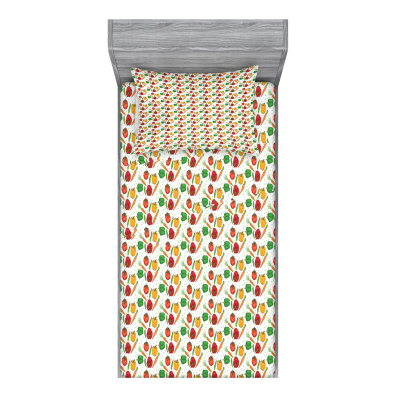 Microfiber Sheet Set, Twin Sheet Set with Fitted Sheet