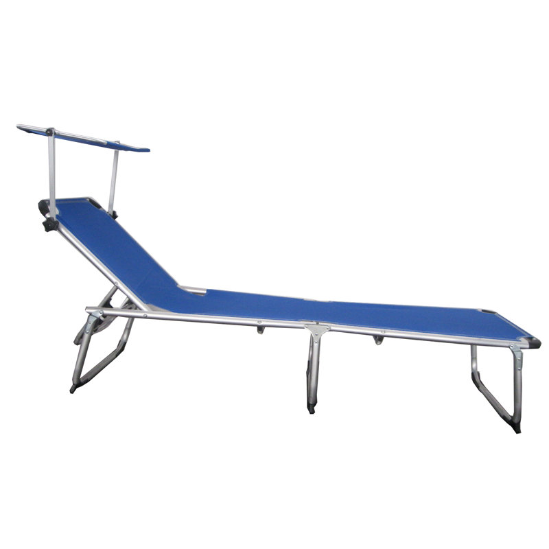 Kiso 197cm Long Reclining Single Chaise, Blue