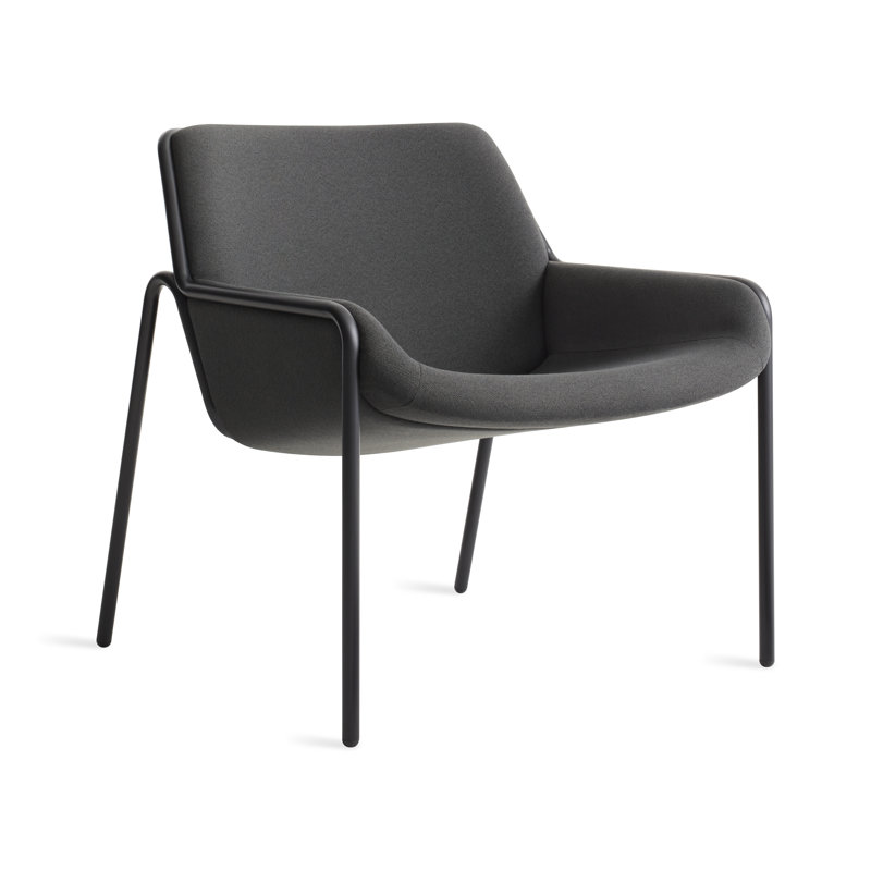 Tangent Upholstered Accent Chair, Maharam Meld in Panda 100% Polyester, Oblivion