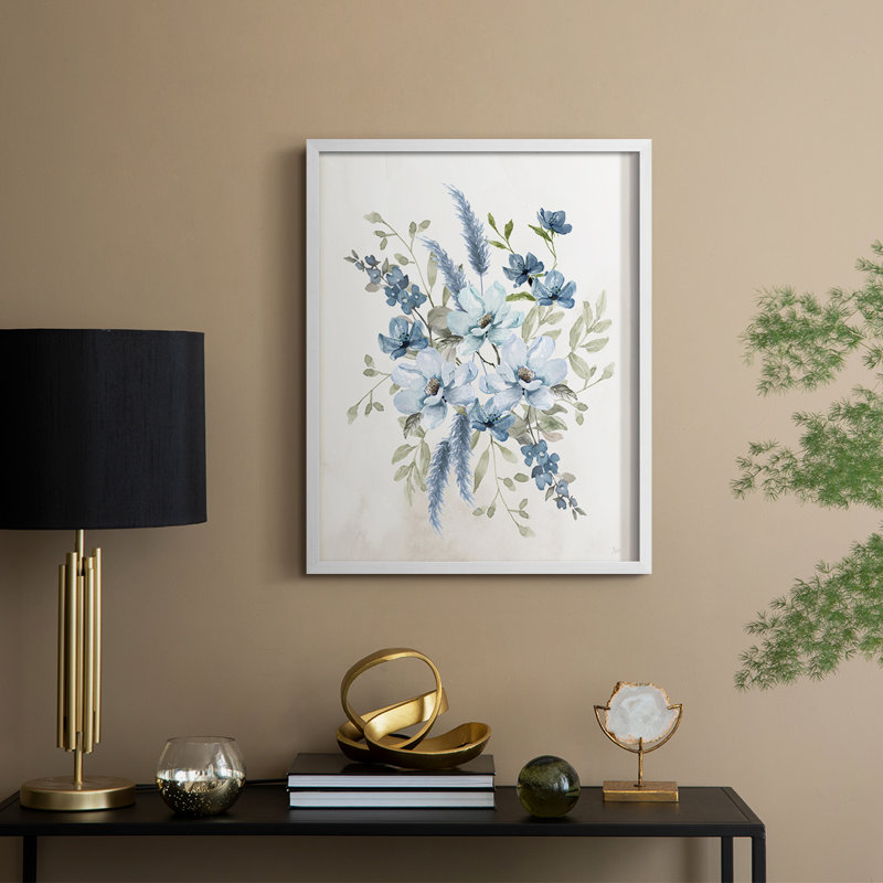 Sweet Blues II, reproduction encadrée - bois massif, H 15 po x l 12 po, Blanc