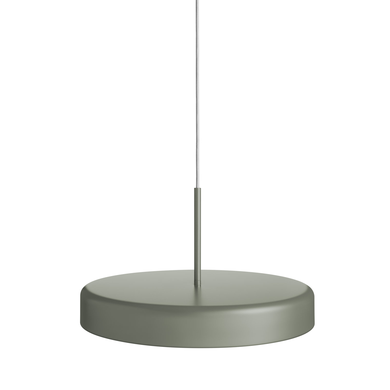 Bobber Single Light Steel Dimmable LED Pendant, Gray Green, 11" H x 20" W x 20" D