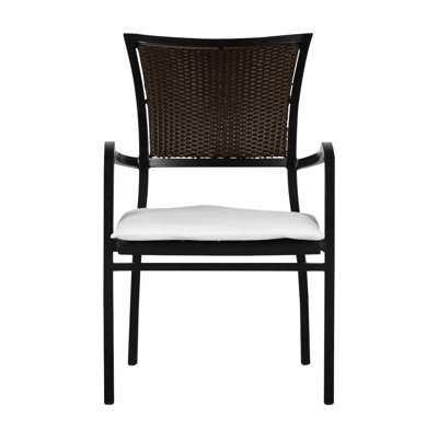 Aire Stacking Patio Dining Armchair With Cushions
