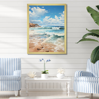 Plage, herbe, paysage, III