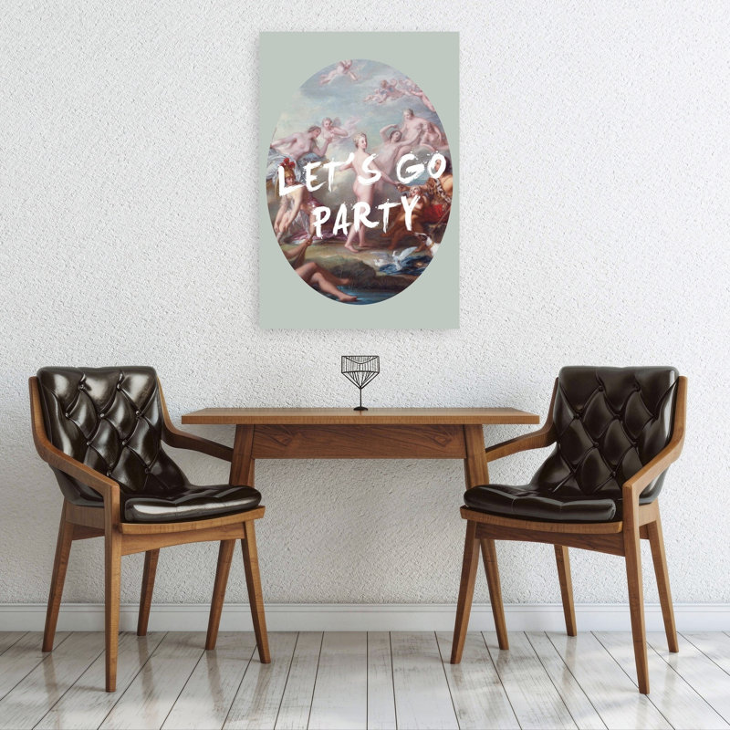Classical Party Revelry Modern Playful Abstract Wall Art Print 1 Piece Wrapped Canvas Wall Art, 91.44cm H x 60.96cm W