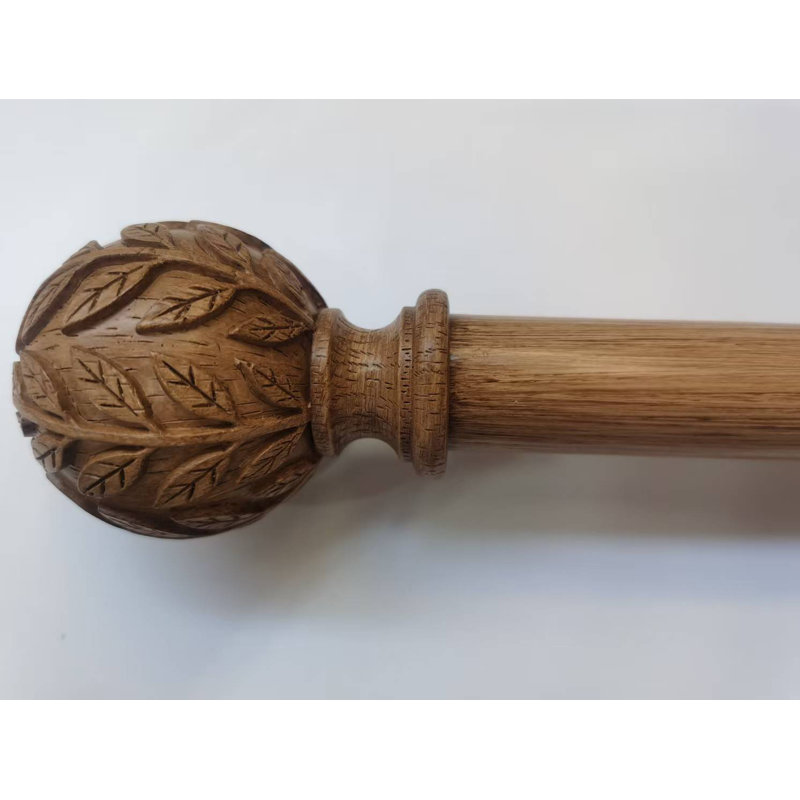 Tringle à rideaux à motif grain de bois, 36" - 88", Noyer