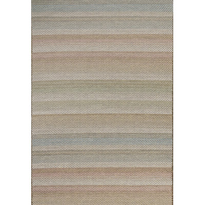 Tapis intérieur/extérieur bleu/brun Larry