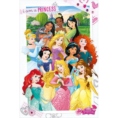  Officially Licensed Disney - I Am A Princess 24 x 36 Inch Art Poster - Decorative Print - Poster Paper - Ready to Frame