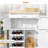 Rolling kitchen island bar cart with wine rack
