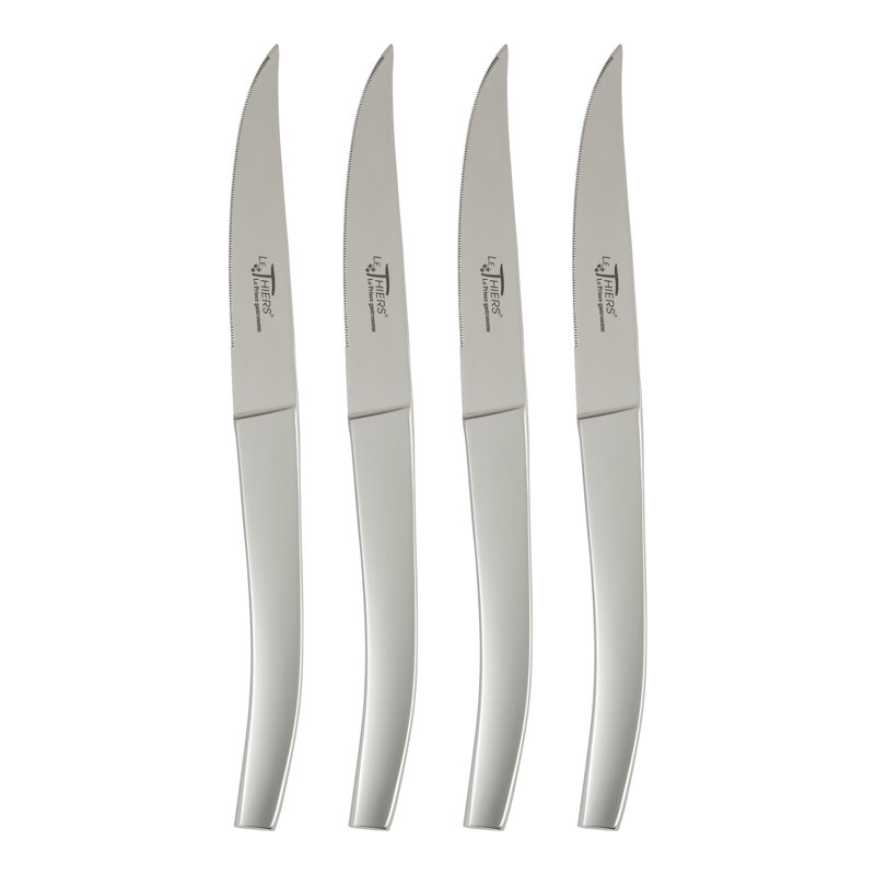 Ensemble de couteaux à steak 4 pièces Au Nain Le Thiers avec poignées en acier inoxydable
