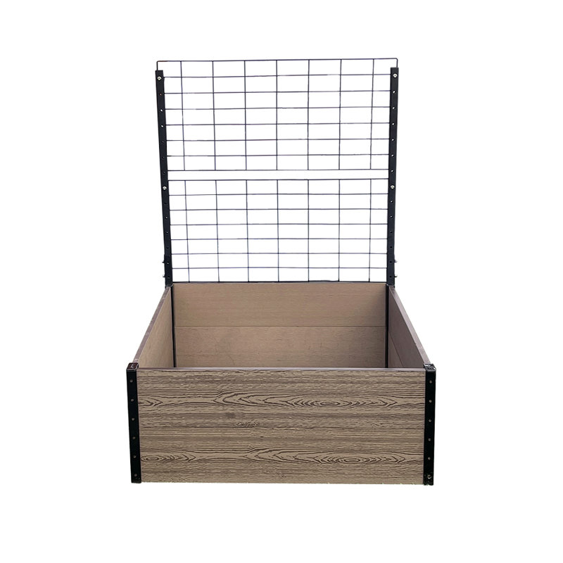 Lit de jardin surélevé avec treillis Wallside, H 47 po x l 36 po x P 38 po