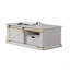 Table basse 1 pièce avec tablettes ouvertes