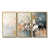 Toile avec cadre flottant or