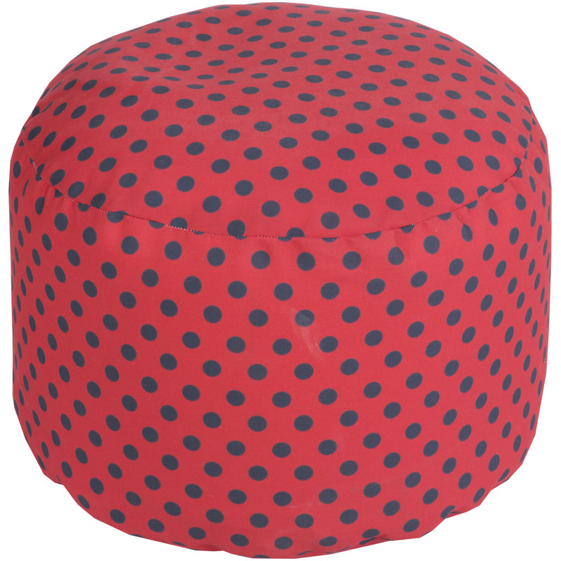 Aadil Upholstered Pouf, Poppy 100% Polyester