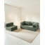 Canapé modulaire en L en velours vert-803830586