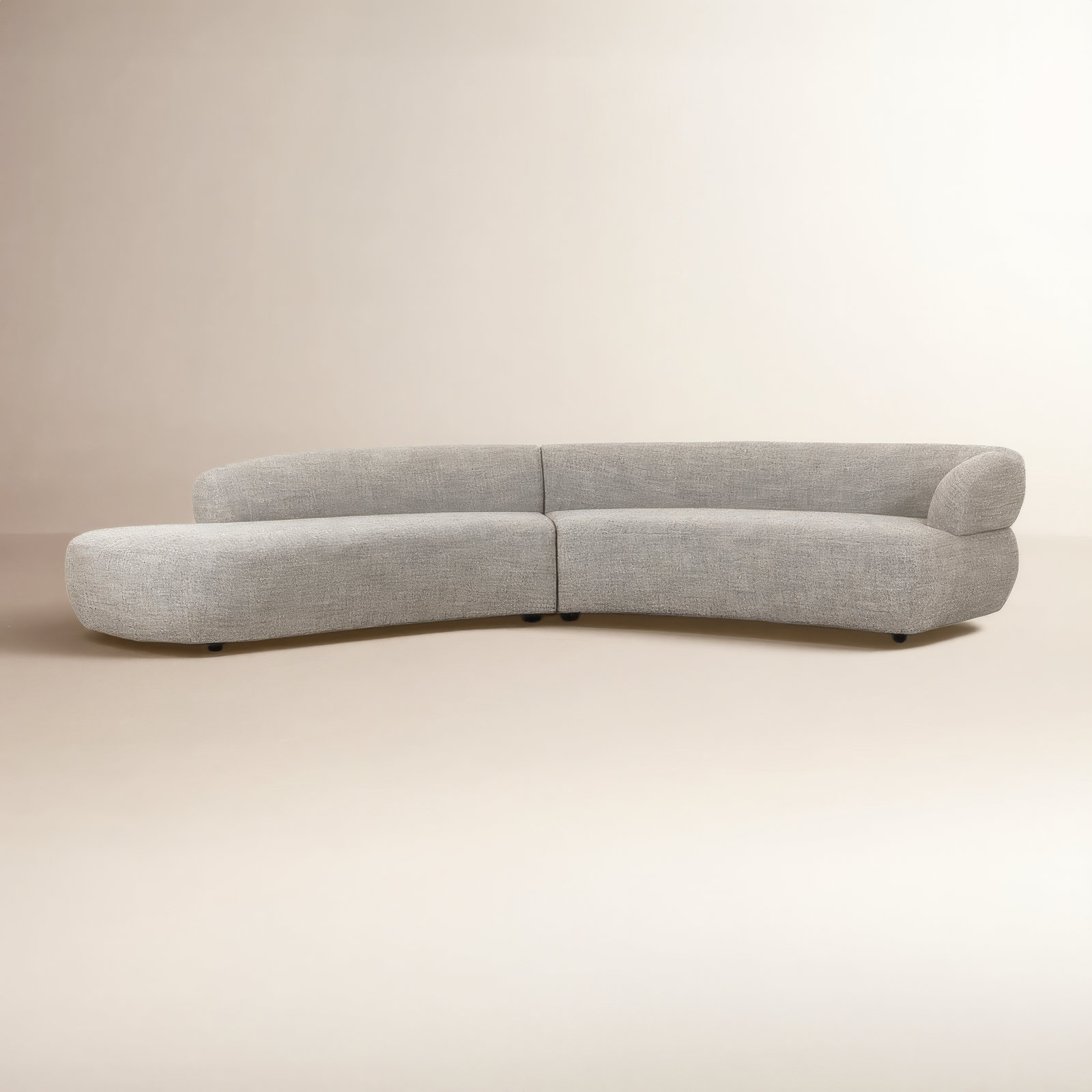 Athens Corner Sectional, Left Hand Facing, Nomad Snow Polyester Blend