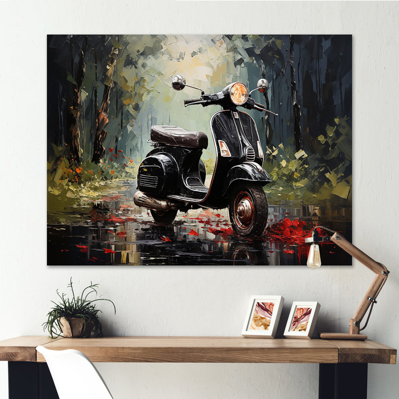 Scooter Adventures I sur impression sur toile, H 34 po x l 44 po x P 1,5 po, Toile tendue