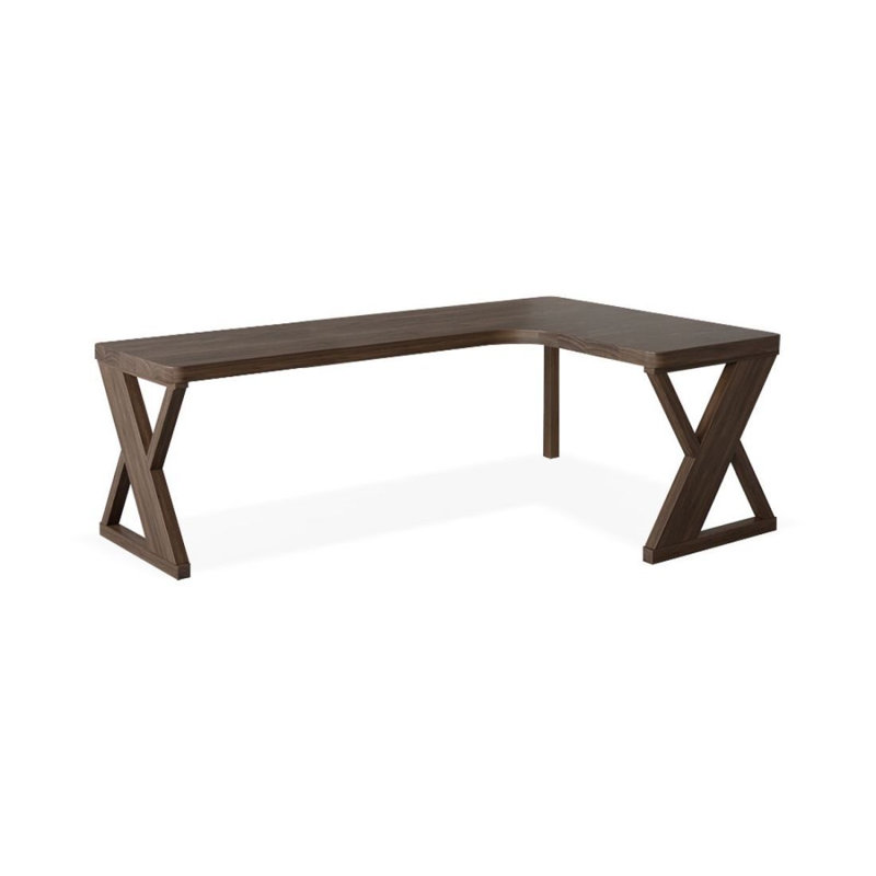 Bureau d'écriture Brownness, 29.53" H x 78.74" W x 47.24" D, Retour à droite
