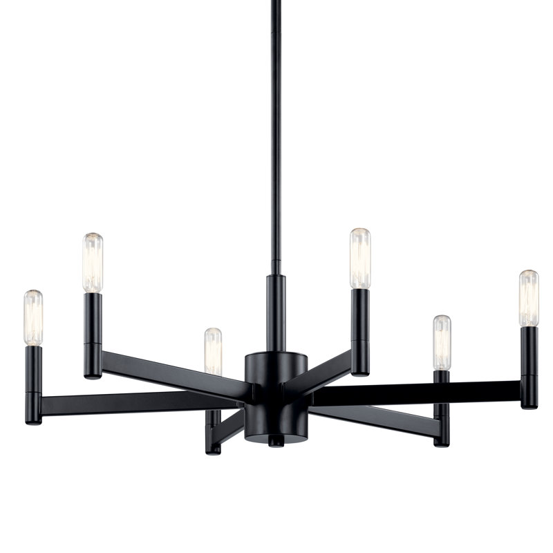 Tuscany Dimmable Classic / Traditional Chandelier, Black,  9.25'' H X 35.5'' W X 35.5'' D