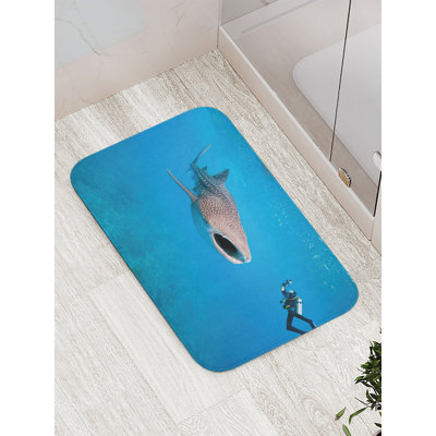 Tapis de bain Ambesonne, envers antidérapant, 30,2 po x 20 po, brun