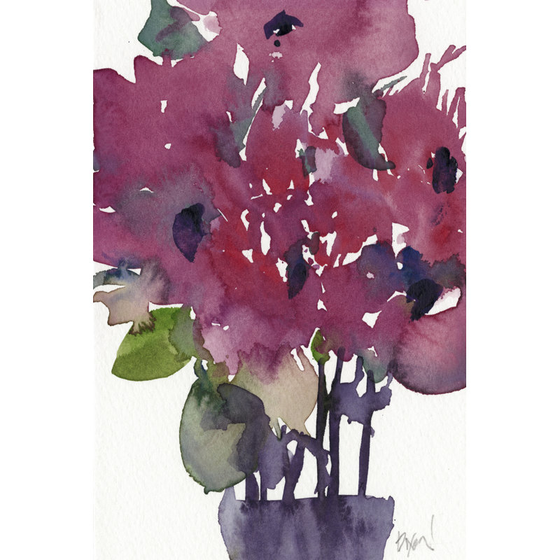 Floral Between II by Samuel Dixon - Wrapped Canvas Painting, 46cm H x 30cm W