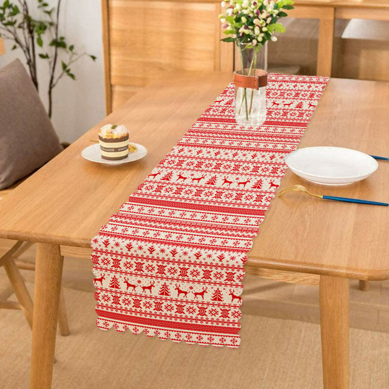 Chemin de table de Noël et des Fêtes - coloré et festif, idéal pour la décoration des Fêtes