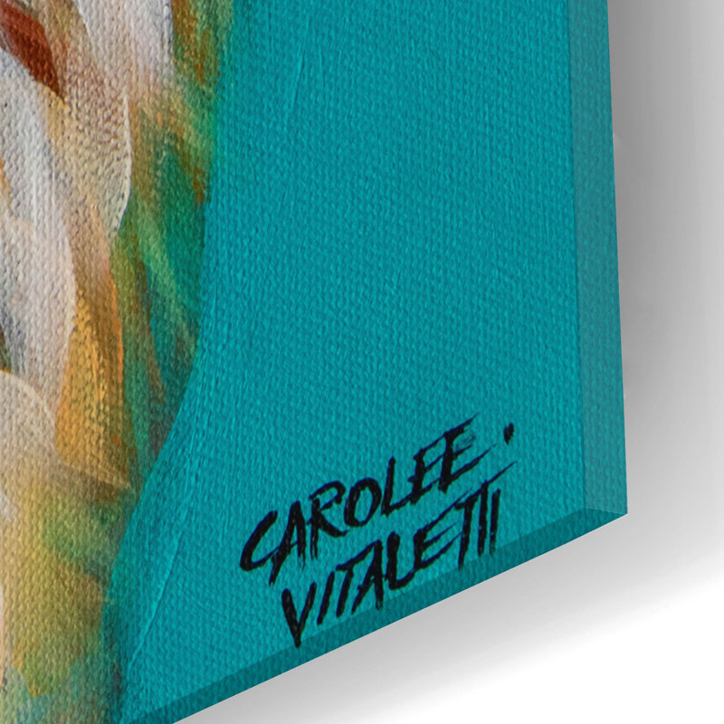 «Teal Fox» par Carolee Vitaletti, H 24 po x l 16 po x P 0,2 po