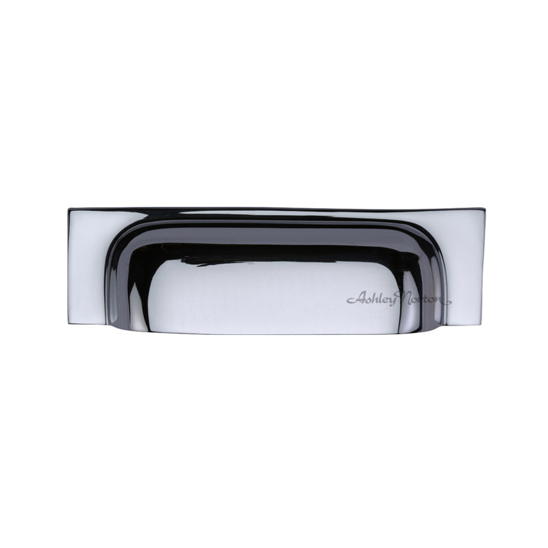 Cabinet 3" Center to Center Cup/Bin Pull, Polished Chrome, 6"