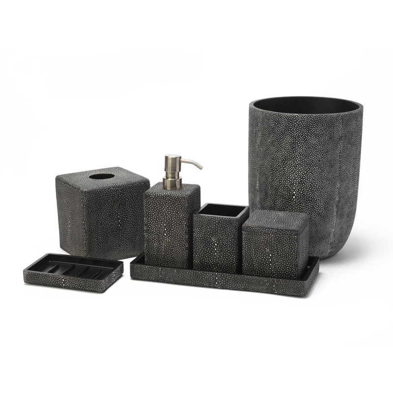 Plat à savon Samurai, Shagreen noir minuit