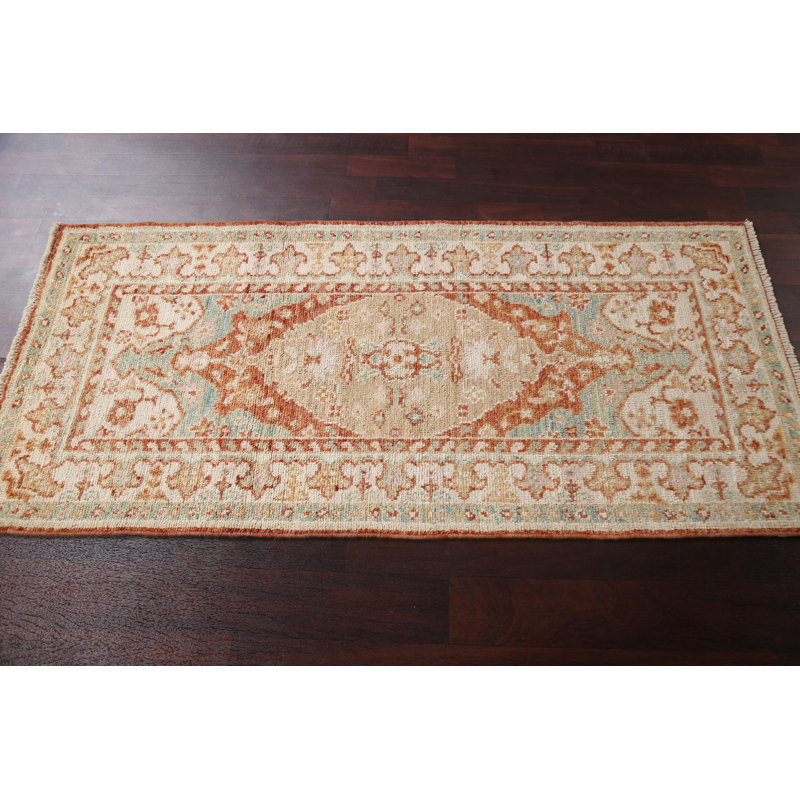 Tapis turc Oushak végétal noué à la main 3 x 6