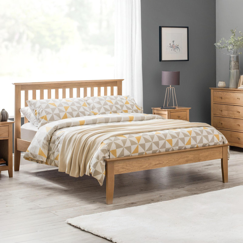 Fleming Solid Wood Bed, Single (3'), Oak