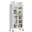 Armoire de rangement de cuisine, armoire de rangement en métal à 6 niveaux avec porte transparente