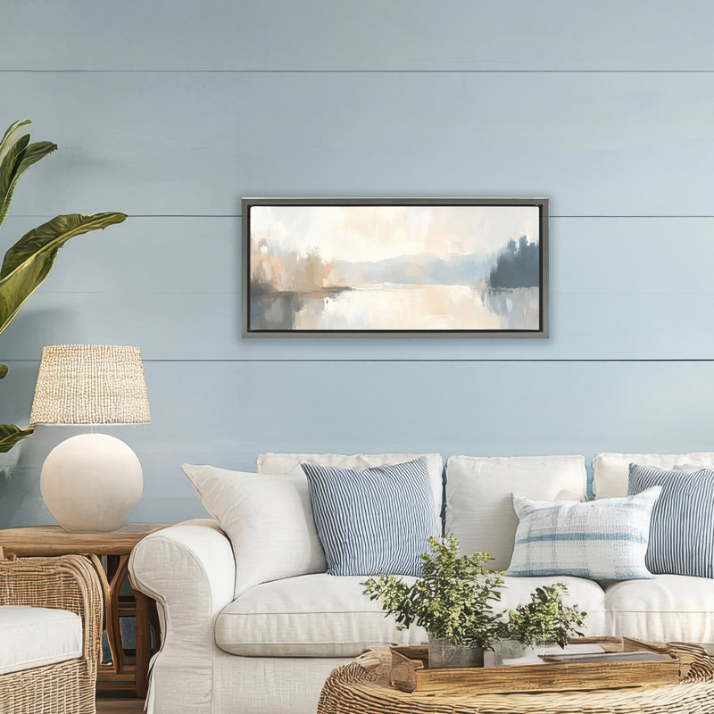 Cadre flottant Pulse Of Nature, design par Irena Orlov, Cadre flottant gris lustré, H 14 po x l 31 po