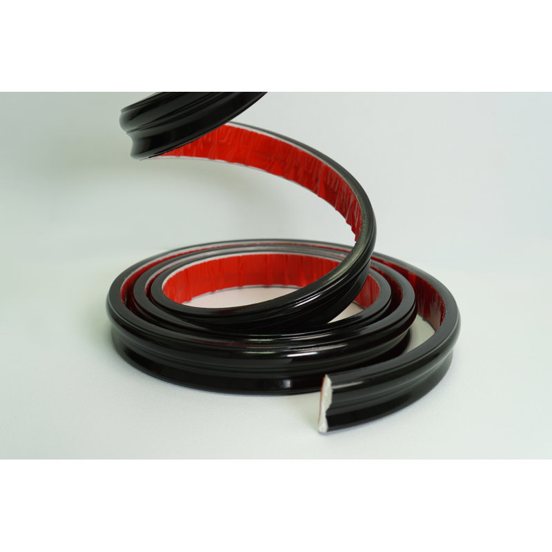 Black 16.4ft x1.26in x 0.43in Peel And Stick Molding Trim