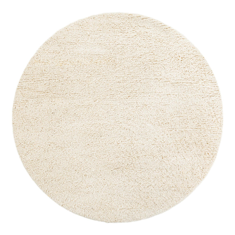 Yanaliz Hand Loomed Wool Indoor Rug, Round 7'10"