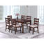 Antique Cherry Dining Table - Solid Wood Rectangular With Practical Covered Top Modern Enhanced And Tough Surface