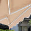 Auvent de terrasse rétractable en tissu l 141,4 po beige