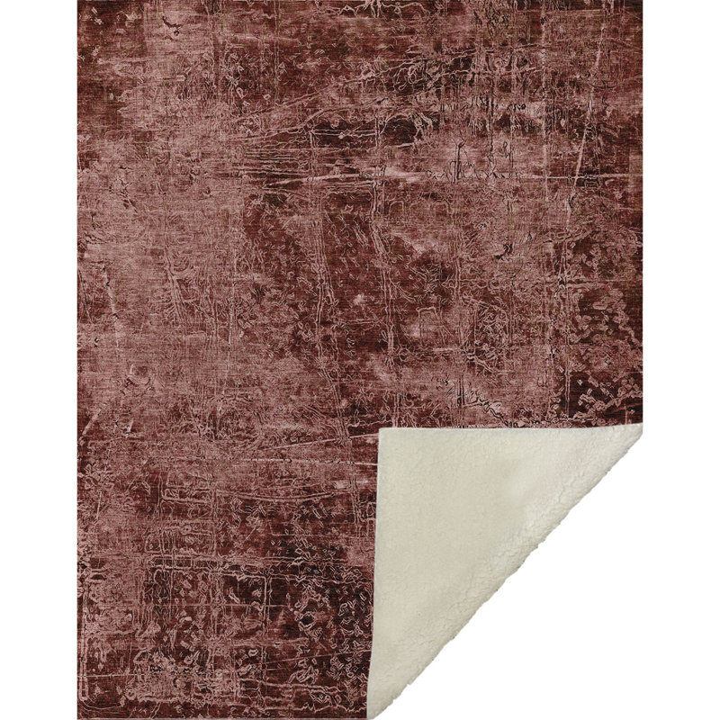 Jeté en sherpa Addison, Merlot