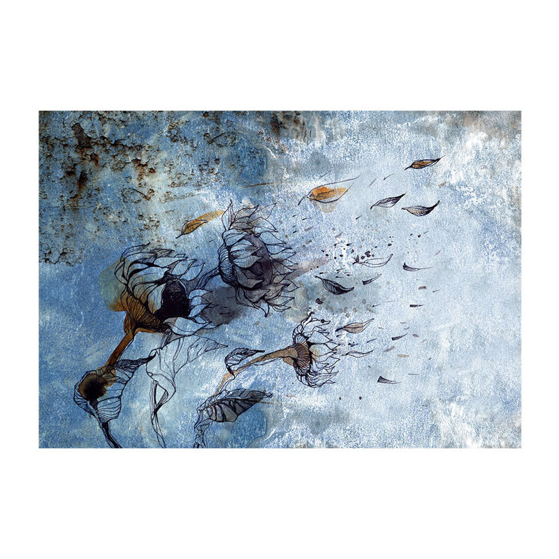 The Arms of the Wind Wall Mural, Blue/Black/White, 41.3" L x 59.1" W