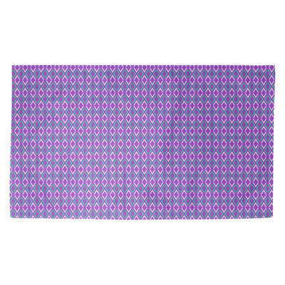 Tapis mauve / bleu sarcelle à motif géométrique Avicia