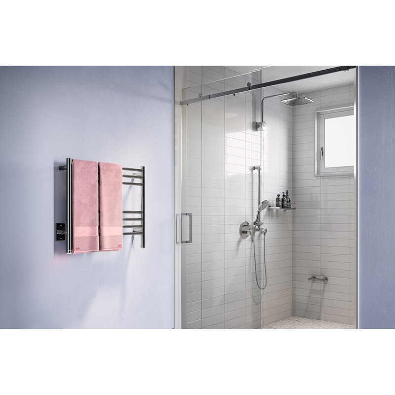 Natural 7 Wall Towel Rack, Matte Black, 23" H x 26" L x 4.5" D