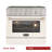 KUCHT Professional 36 in. 5.2 cu. ft. Dual Fuel Range for Natural Gas  with Sealed Burners and Convection Oven in Stainless Steel with White Oven Door-87227281-87227284