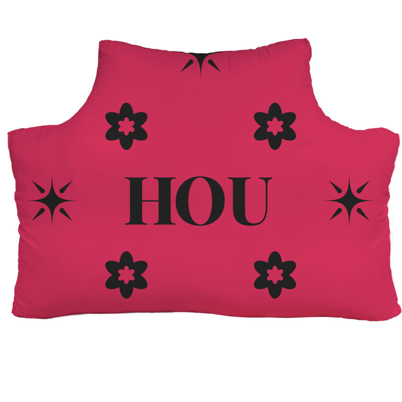 Tête de lit Houston 59,5 po x 29,5 po Houston, Rose / noir 