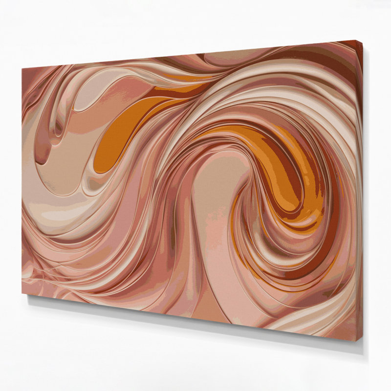 «Lyrical Abstraction 75», art mural sur toile brune, H 12 po x l 18 po
