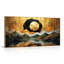 Tableau encadré sur toile « Lune dorée », 122 x 61 cm (48 x 24 pouces), lot de 1-258782462
