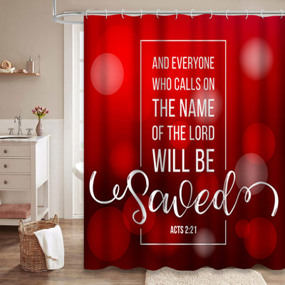 Save Jesus God Banner Shower Curtain with 12 Hooks