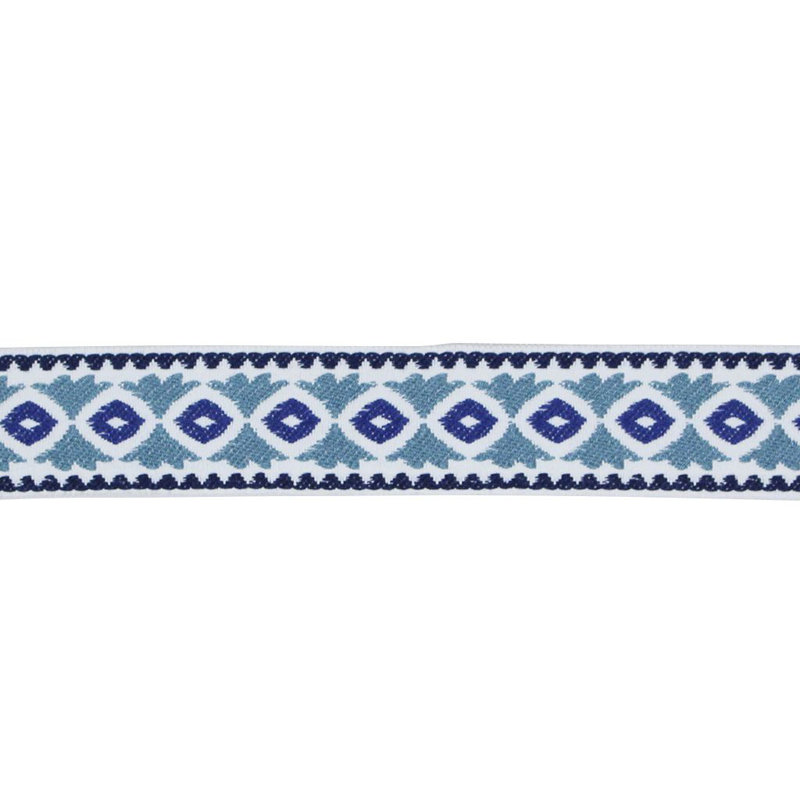 Border Fabric, Grotto Blue