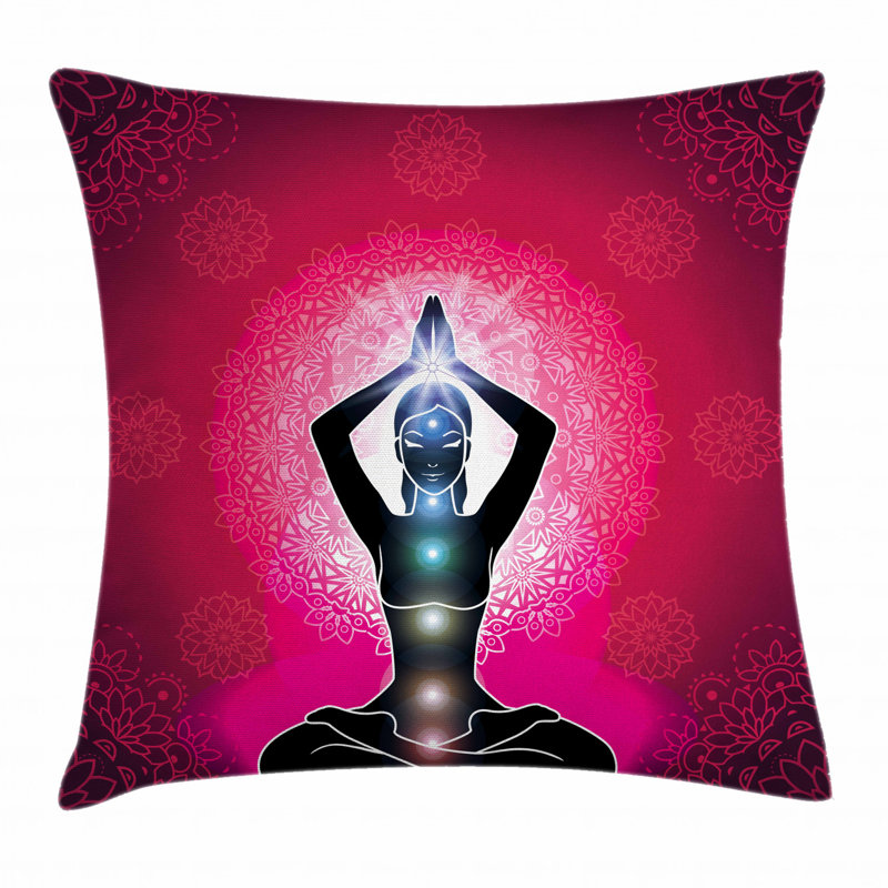 Housse de coussin décoratif d’intérieur/extérieur 28" chakra