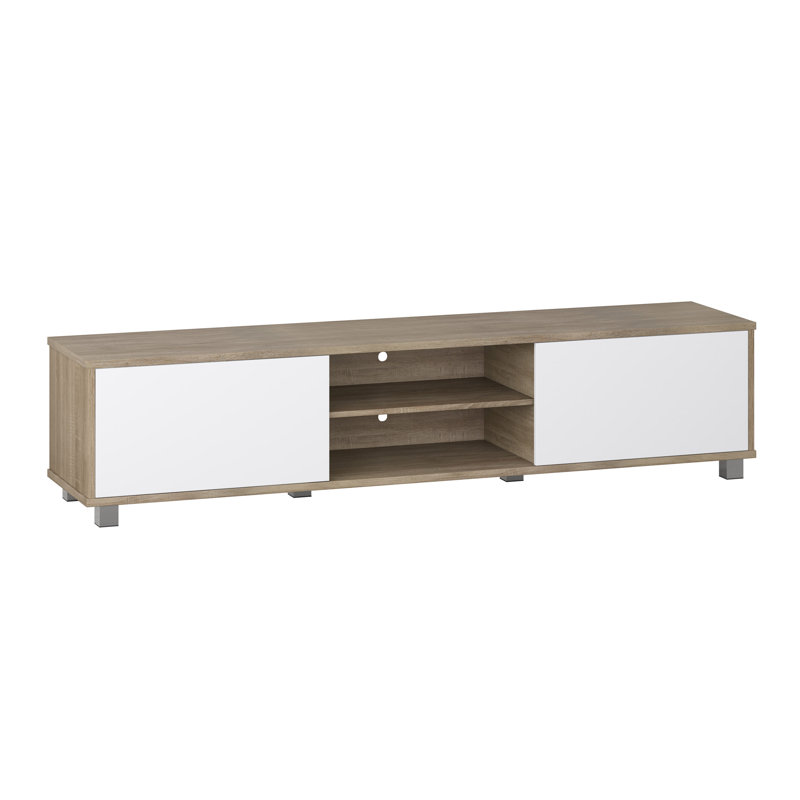 Console média 71 po pour téléviseurs de 85 po ou moins Grossi, Chêne